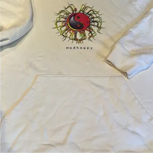 NEW MADHAPPY limited edition ying yang cream hoodie size S‎ thumbnail 5