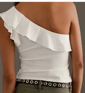 Maeve Ruffle One Shoulder Top thumbnail 2