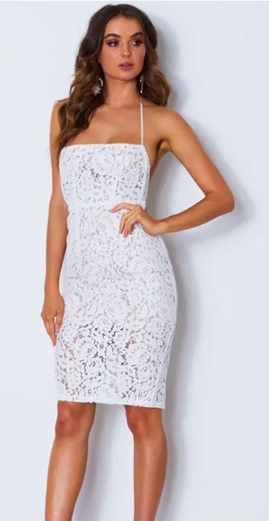 White‎ Fox Boutique Love and Adore White Lace Dress Size XS thumbnail 1