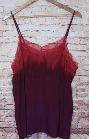 Apt. 9 | Red/Purple Gradient Lace V-Neck Cami thumbnail 1