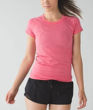 Lululemon Swiftly Tech Short Sleeve Shirt Size 8 Pink Running Workout Fitness thumbnail 1