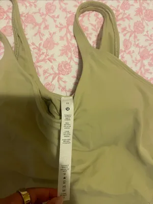 lululemon athletica Light Yellow V-Neck Crop Tank thumbnail 3