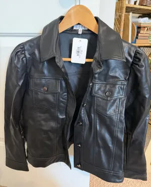 NWT Faux Leather Jacket thumbnail 1