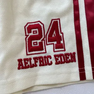 Aelfric Eden Athletic Mesh Shorts XS Cream Red Varsity Y2K NWT thumbnail 10
