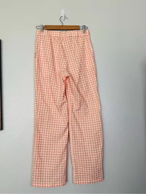 Sonderhaus Perfect Pants Pink & White Gingham Relaxed Fit Cotton Pants Size XS thumbnail 6
