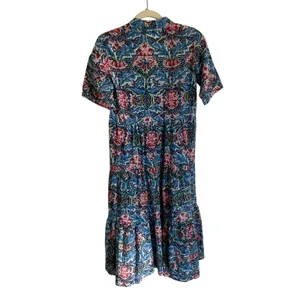 Becasa Floral Midi Popover Dress‎ size small thumbnail 5
