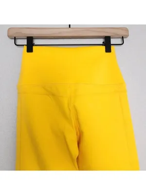 BUNDLE [SET] NWT Secnd Nture Cut Out Sports Bra XS Yellow Black Classic Legging thumbnail 9