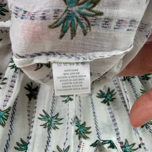 Roller Rabbit‎ Palm Tree Print Tassel Tunic Small Cover Up Sheer Beachy Resort thumbnail 8
