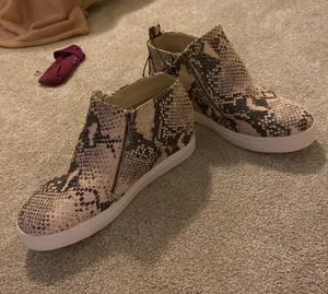 snake print booties Size 9 thumbnail 1