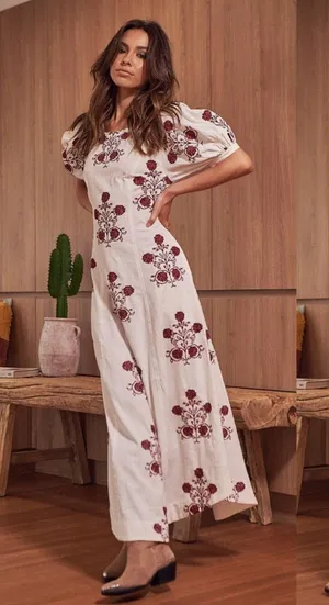 $298 Cactus Flower Embroidered Dress Lazy Bones Combo XS New thumbnail 8