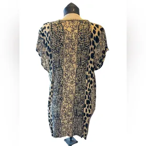 GIANNI BINI Animal/‎ Floral Print Women’s Swim Cover Up Size XS thumbnail 3