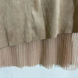 ZARA Ladies Beige Top Faux‎ Suede Boho Size M Festival Blouse thumbnail 2