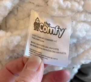 The Comfy Snuggie Pullover Blanket Gray Velvety Sherpa Robe Womens XS S M L XL thumbnail 16
