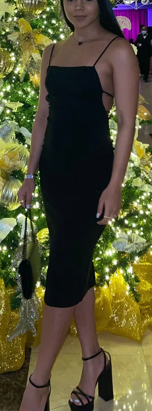 Hello Molly Black Midi Dress thumbnail 4