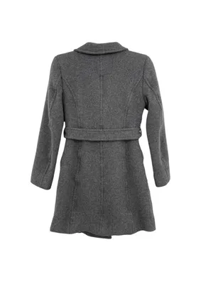 Babaton Connor Button-up Wrap Coat Funnel Neck Size XS Gray Wool-Blend Belted thumbnail 6
