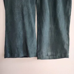 Mono B Pull-on Lightweight Pants Dark Teal Blue Tencel Cropped Size L thumbnail 6