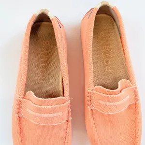 Rothy's The Daily Driver Coral Orange Knit Loafers Shoes Women's Size 7 thumbnail 11