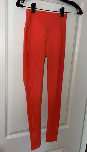 Splits59 Tread High Waist Techflex Leggings in Orange thumbnail 1