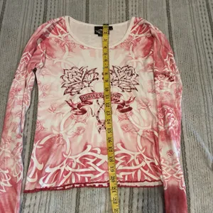 90s Vintage Pink Harley Davidson Long Sleeve T-shirt Size Large thumbnail 4