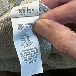Aerie Womens S Short Gray Cargo Sweatpants Jogger Pants NWT Flaw thumbnail 10