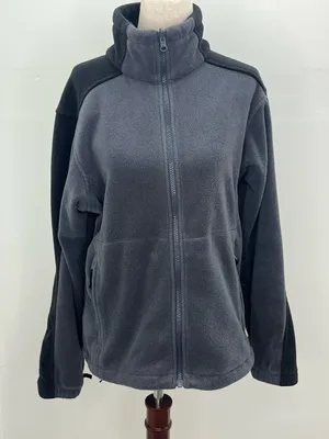 Columbia Sportswear Women's Full Zip Gray & Black Fleece Jacket Size Medium thumbnail 1