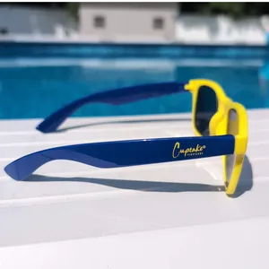 Cupcake Wine Vineyards Yellow & Blue Choose Joy Branded 400 UV Sunglasses - NWOT thumbnail 8