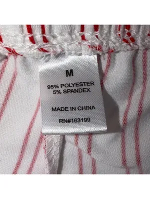 Women’s Red & White Striped Ruffle Hem Lounge Shorts Size Medium thumbnail 5