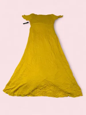 Lulu's Golden Yellow Wrap Maxi Dress thumbnail 4