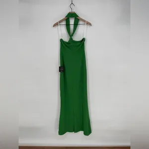 Lulus Mesmerizing Perfection Green Halter Neck Backless Maxi Dress Size S thumbnail 11