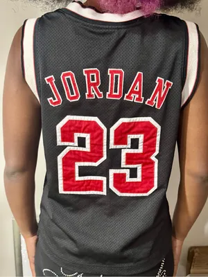 Vintage Y2K 2005 Air Jordan #23 Black Script Mesh Jersey Tank Fits XS S⁠ thumbnail 4