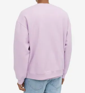 H&M light purple unisex relaxed fit crewneck thumbnail 2