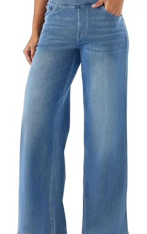 Halara Women’s Light Blue Jeans High Rise wide leg thumbnail 1