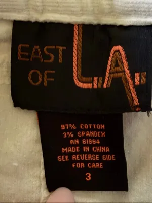 East of LA Ivory Ruffle Cargo Mini Skirt Size 3/XS Cotton Stretch Y2K thumbnail 3
