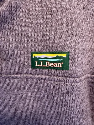 L.L. BEAN Sweater Fleece Pullover In Muted Purple Size Large thumbnail 4