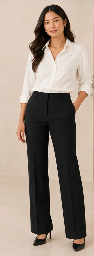 J.Crew 365 Edie Full-Length Trouser Black Size 8T – NWT thumbnail 1
