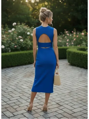 Rachel Roy Backless Dress Eternal Blue, Women's Size XL (15”-17” PTP) NWT thumbnail 3