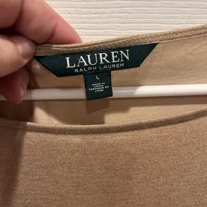 VTG Lauren Ralph Lauren Gold Metallic‎ Shimmer Dolman Boatneck Top Large Festive thumbnail 3
