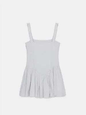 ZARA Ruffle Strap Smocked Mini Dress thumbnail 6