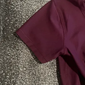 Womens XS Under Armour Athletic Short Sleeve Twist Front Crop Top-burgundy thumbnail 6