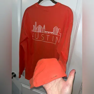 Comfort Colors Austin TX Skyline Music Festival Long Sleeve Indie Tshirt Sz Med thumbnail 3
