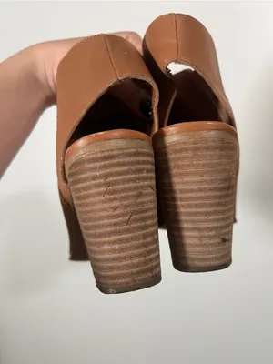 Steve Madden Nobel Camel Brown Heels Open Toe Heeled Ankle Booties Size 8 thumbnail 7