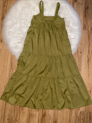 Olive Oil XS Tiered Sundress pockets thumbnail 5