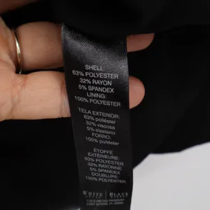 White House Black Market Blazer Womens 14 Career Black 3/4 Sleeve Excellent thumbnail 4