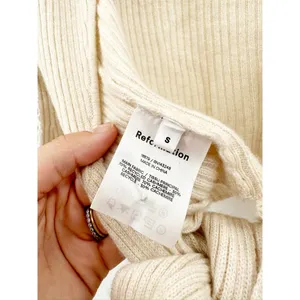Reformation Osteria Open Back Sweater white Cashmere Size S thumbnail 5