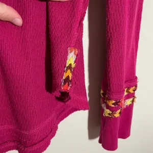 Free People Rainbow Thermal Henley thumbnail 6