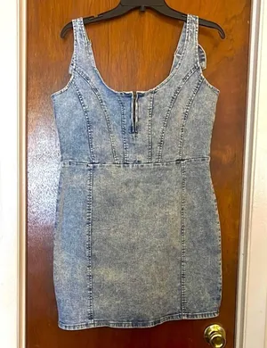 Denim Mini Dress Blue Size XL thumbnail 1