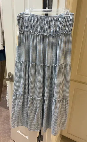 Nordstrom Rack Gingham Maxi Skirt thumbnail 1
