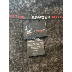 Spyder Active L Charcoal Gray Fleece Quarter‑Zip Pullover High‑Low Hem thumbnail 6