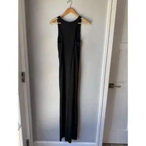 NWT Mustard Seed Maxi Plunging Neckline Black Twist Knot High Slit Dress thumbnail 5