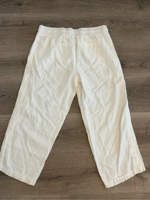 Athlete Cabo Linen Wide Leg Pants Size 18 White thumbnail 2